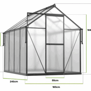 Szklarnia poliwęglanowa 183x245cm Czarna