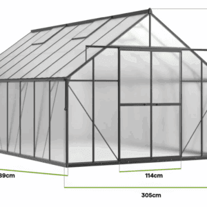 Szklarnia ogrodowa z poliwęglanu 305x489cm Czarna